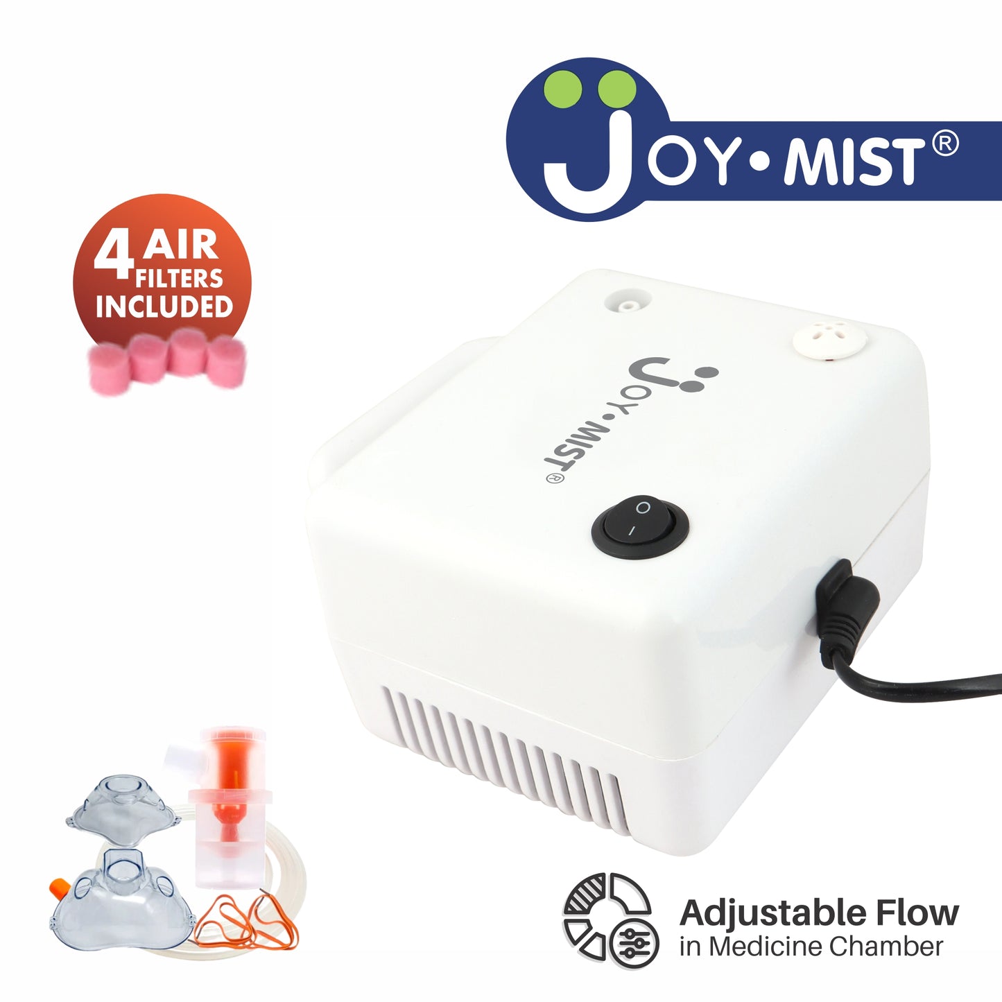 JOYMIST Mini Nebulizer Compressor Complete Kit Nebulizer with Child and Adult Masks