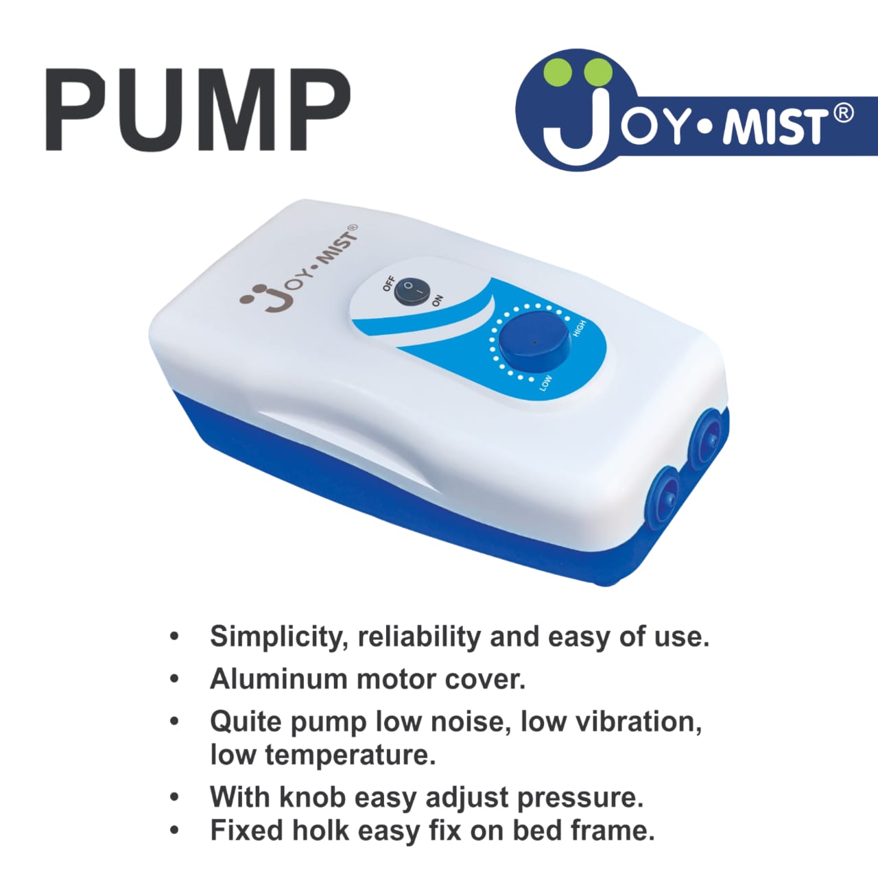 JOYMIST Anti Decubitus Bubble Air Mattress with Pump for Patients Bed Sore Helps in Prevention of Bed Sores
