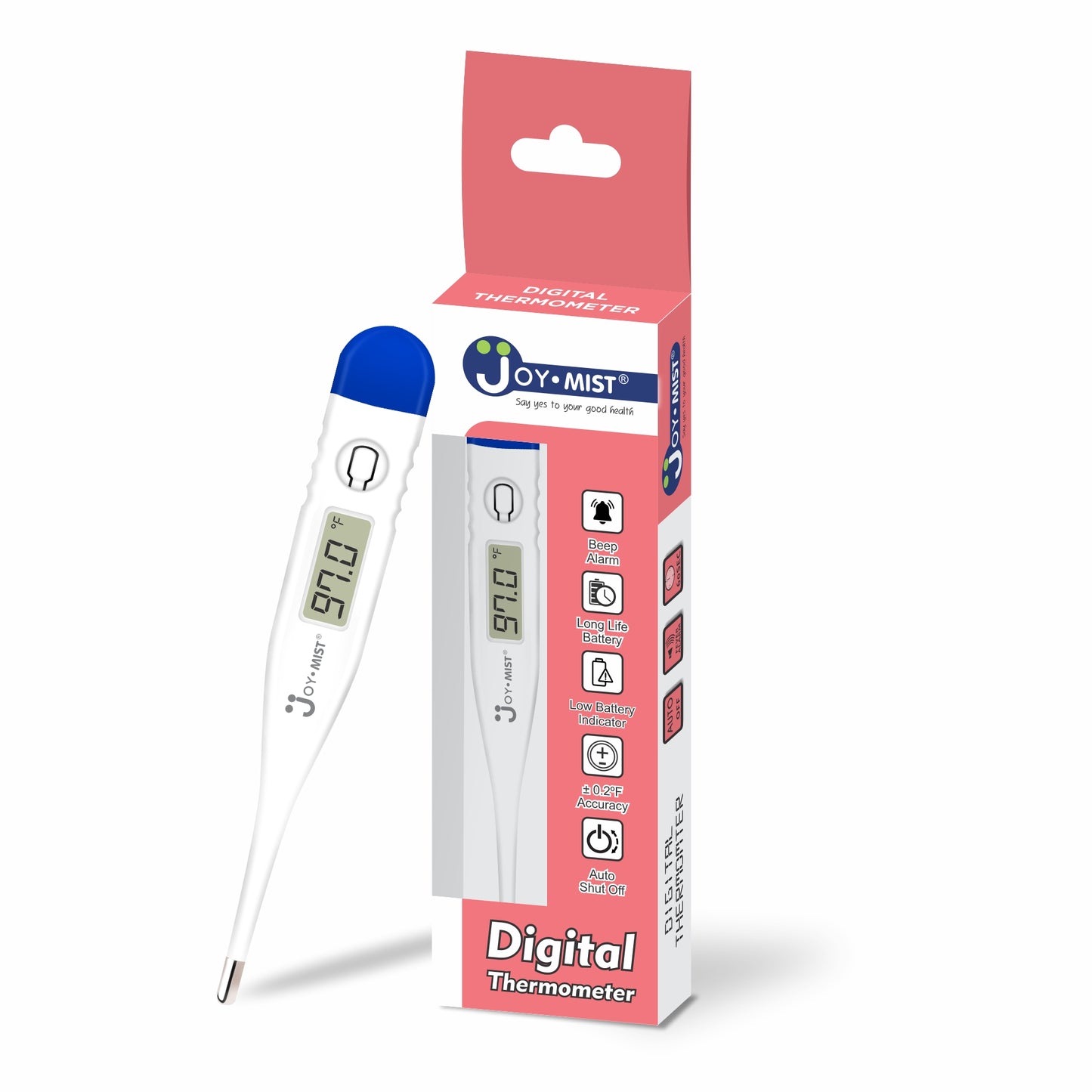 JOYMIST Digital Thermometer With Quick Measurement of Oral & Underarm Temperature in Celsius