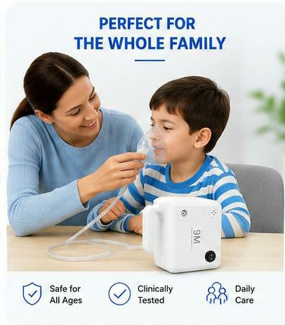 9M Mini Nebulizer Compressor Complete Kit Nebulizer with Child and Adult Masks