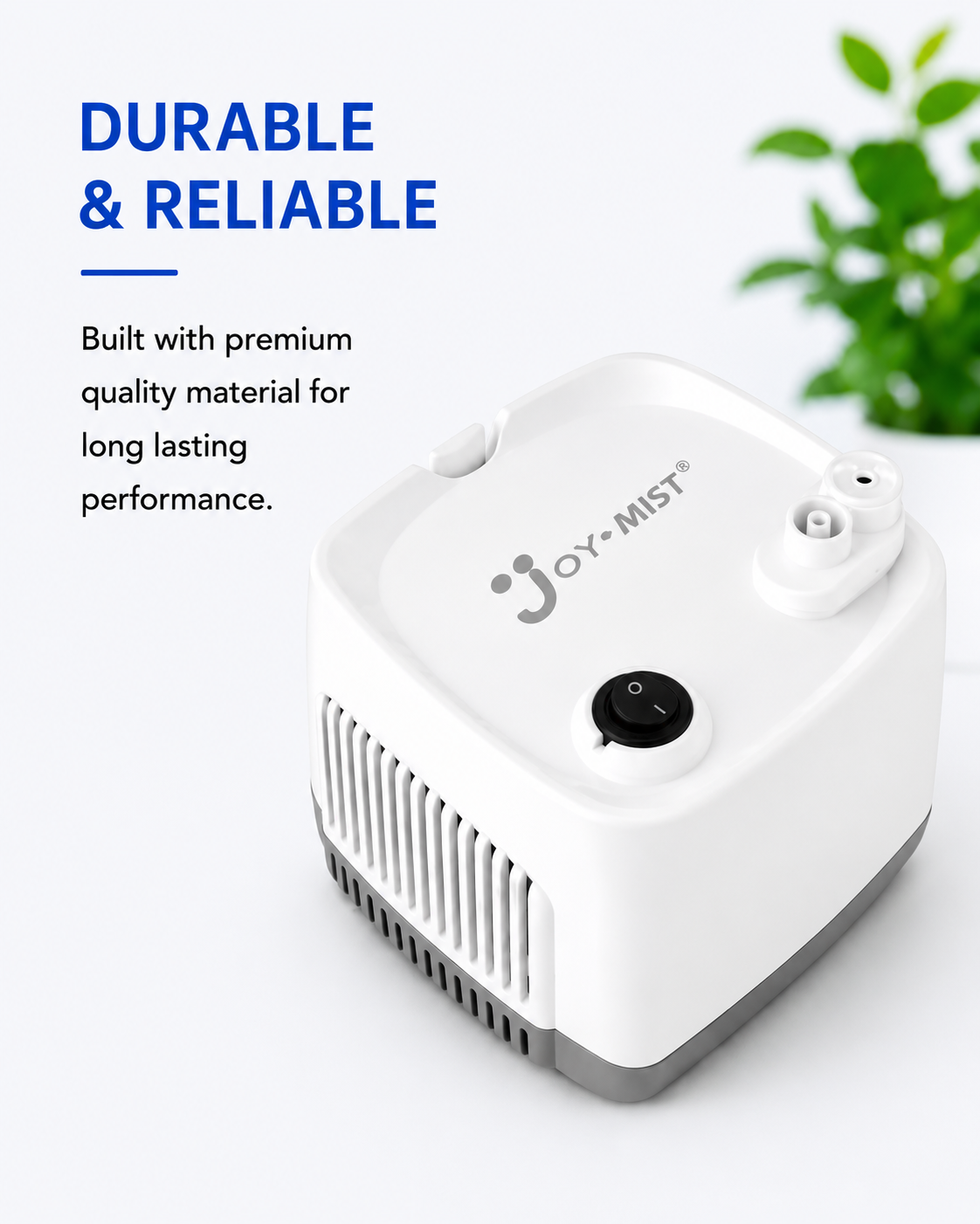 Joymist ECO 1 White Nebulizer Compressor Complete Kit Nebulizer with Child and Adult Masks