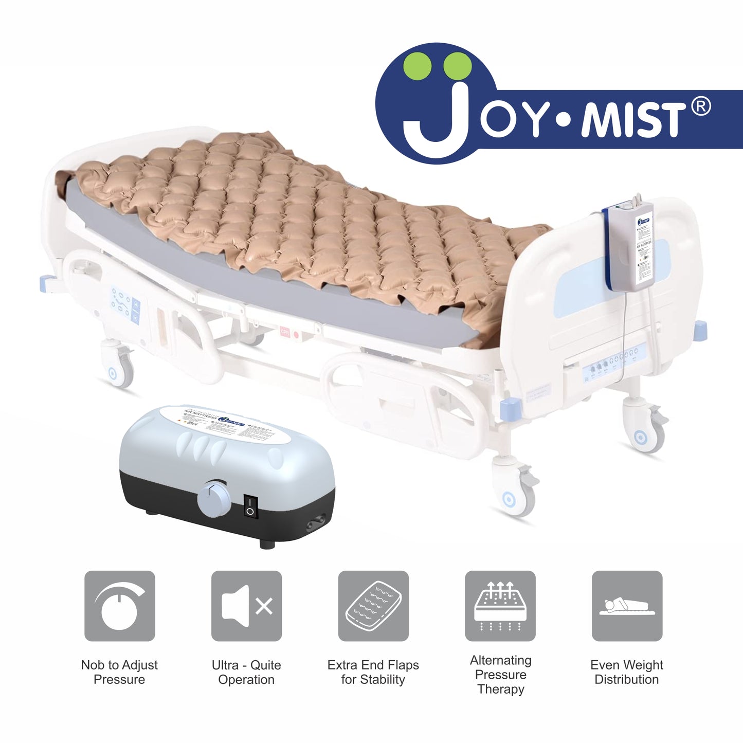 JOYMIST Anti Decubitus Bubble Air Bed with Pump for Patients Bed Sore Helps in Prevention of Bed Sores