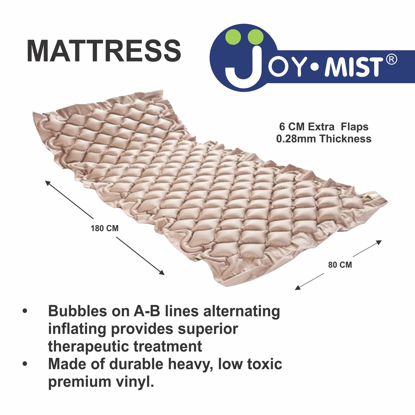 JOYMIST Anti Decubitus Bubble Air Bed with Pump for Patients Bed Sore Helps in Prevention of Bed Sores