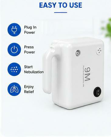 9M Mini Nebulizer Compressor Complete Kit Nebulizer with Child and Adult Masks