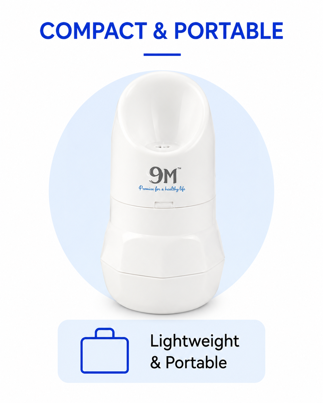 9M Steamo 1 Vaporizer Inhaler Machine, Facial Steamer and Steam Inhaler for Cold, Cough & Sinus, Suitable for Men, Women & Kids