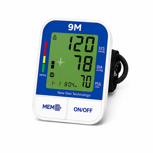 9M BP BIg 3 Colour Backlight digital Blood Pressure Monitor with MDI Technology