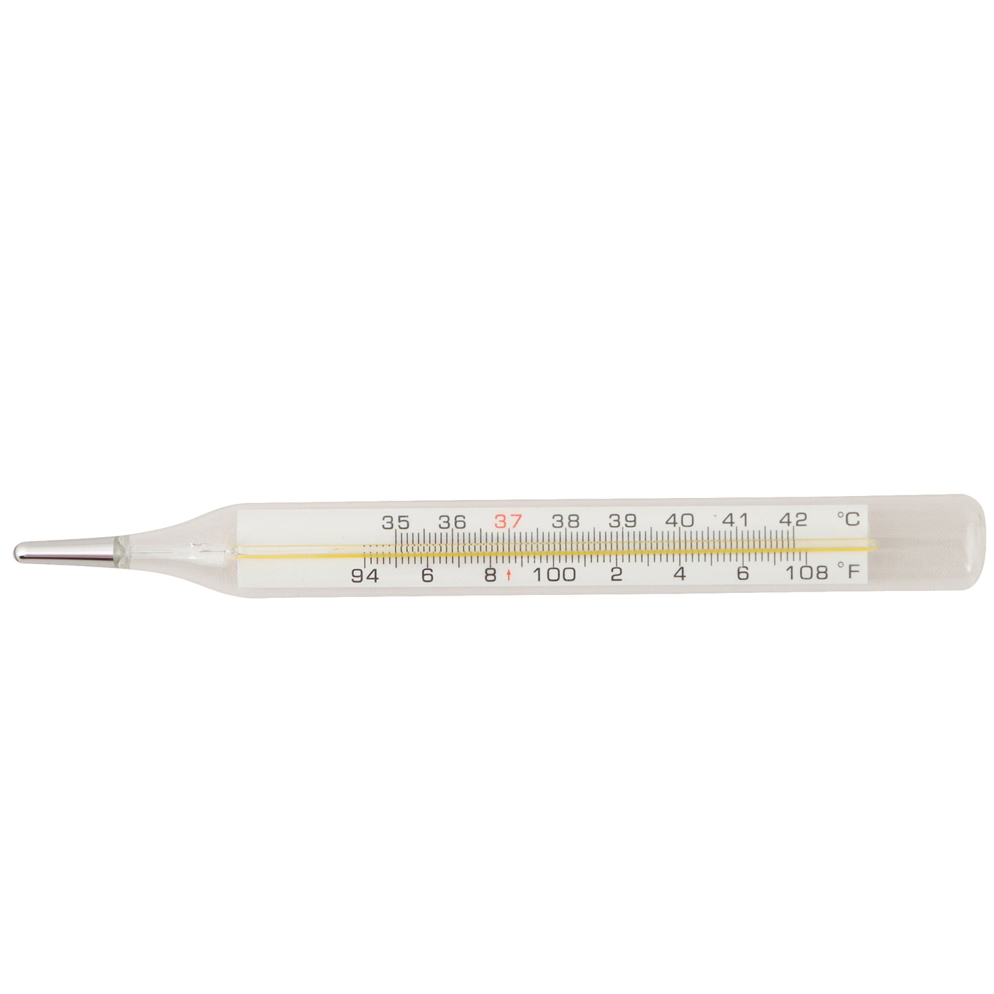 9M Oval Mercury Thermometer With Quick Measurement of Oral & Underarm Temperature in Celsius
