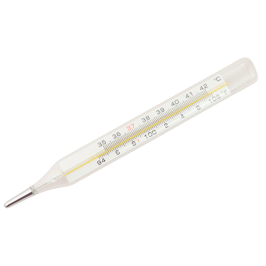9M Oval Mercury Thermometer With Quick Measurement of Oral & Underarm Temperature in Celsius
