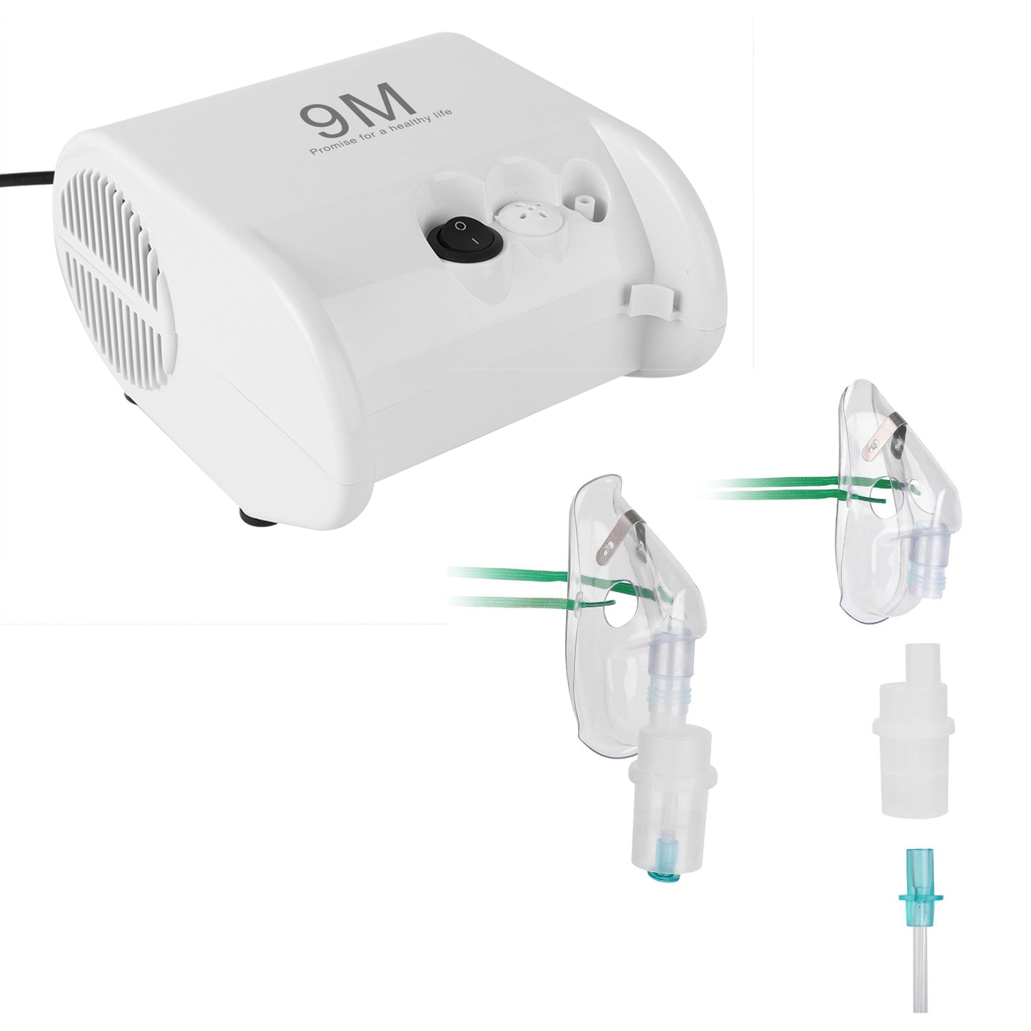 9M Pro Nebulizer Compressor Complete Kit Nebulizer with Child and Adult Masks