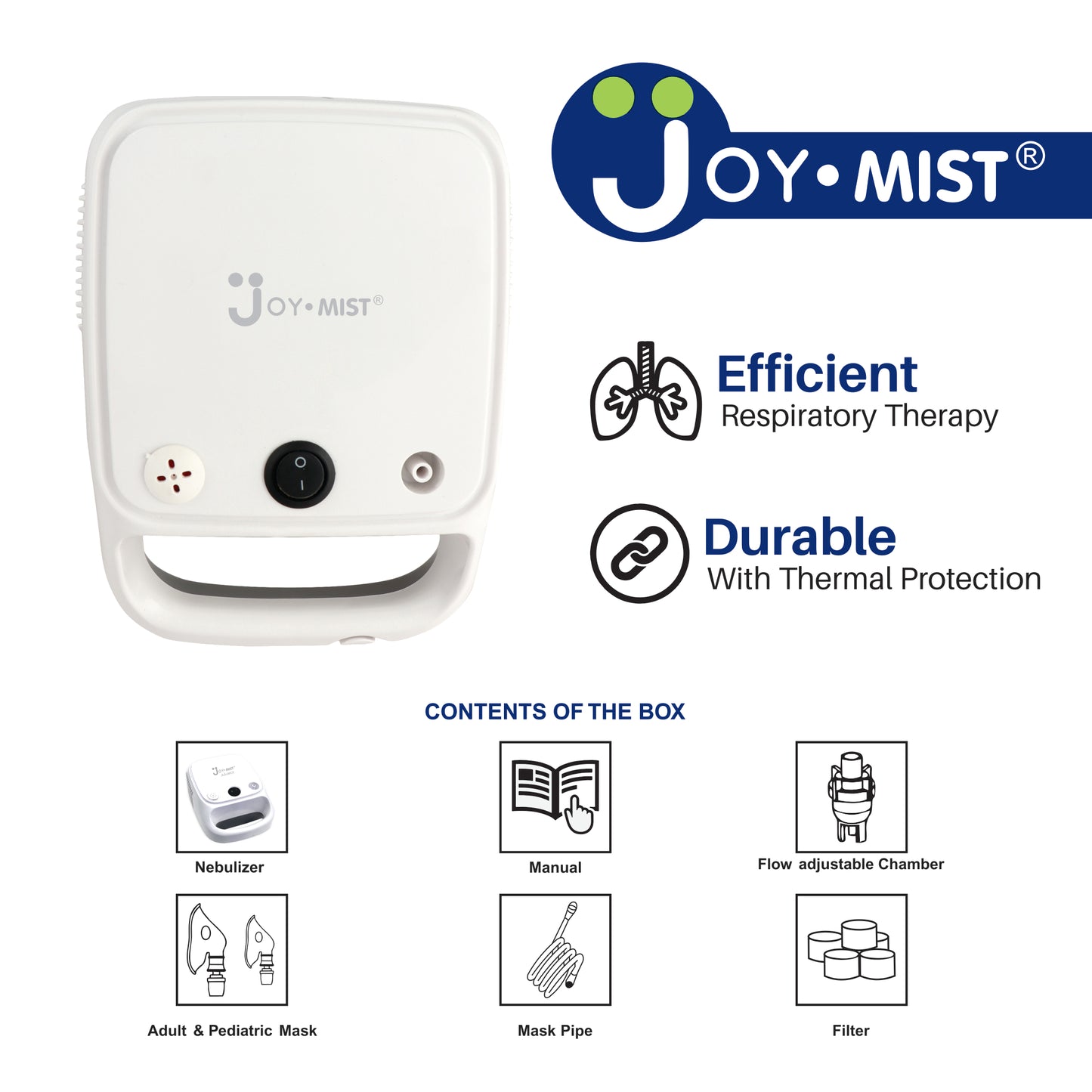 JOYMIST Advance Nebulizer Compressor 360° Degree Nebulization Kit For Child and Adults