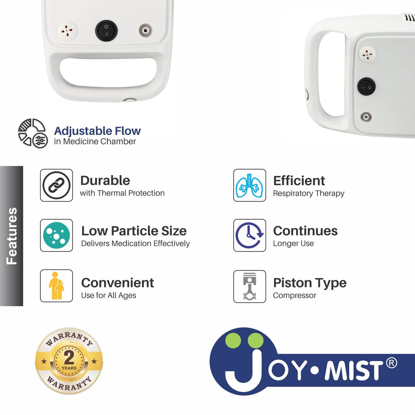 JOYMIST Advance Nebulizer Compressor 360° Degree Nebulization Kit For Child and Adults