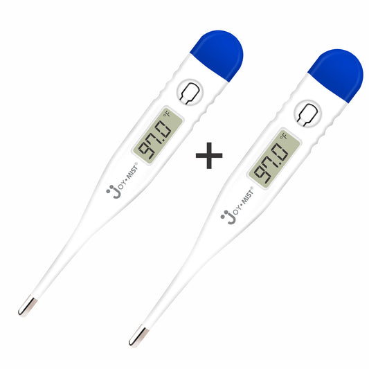 JOYMIST Digital Thermometer With Quick Measurement of Oral & Underarm Temperature in Celsius & Fahrenheit (Pack of 2)