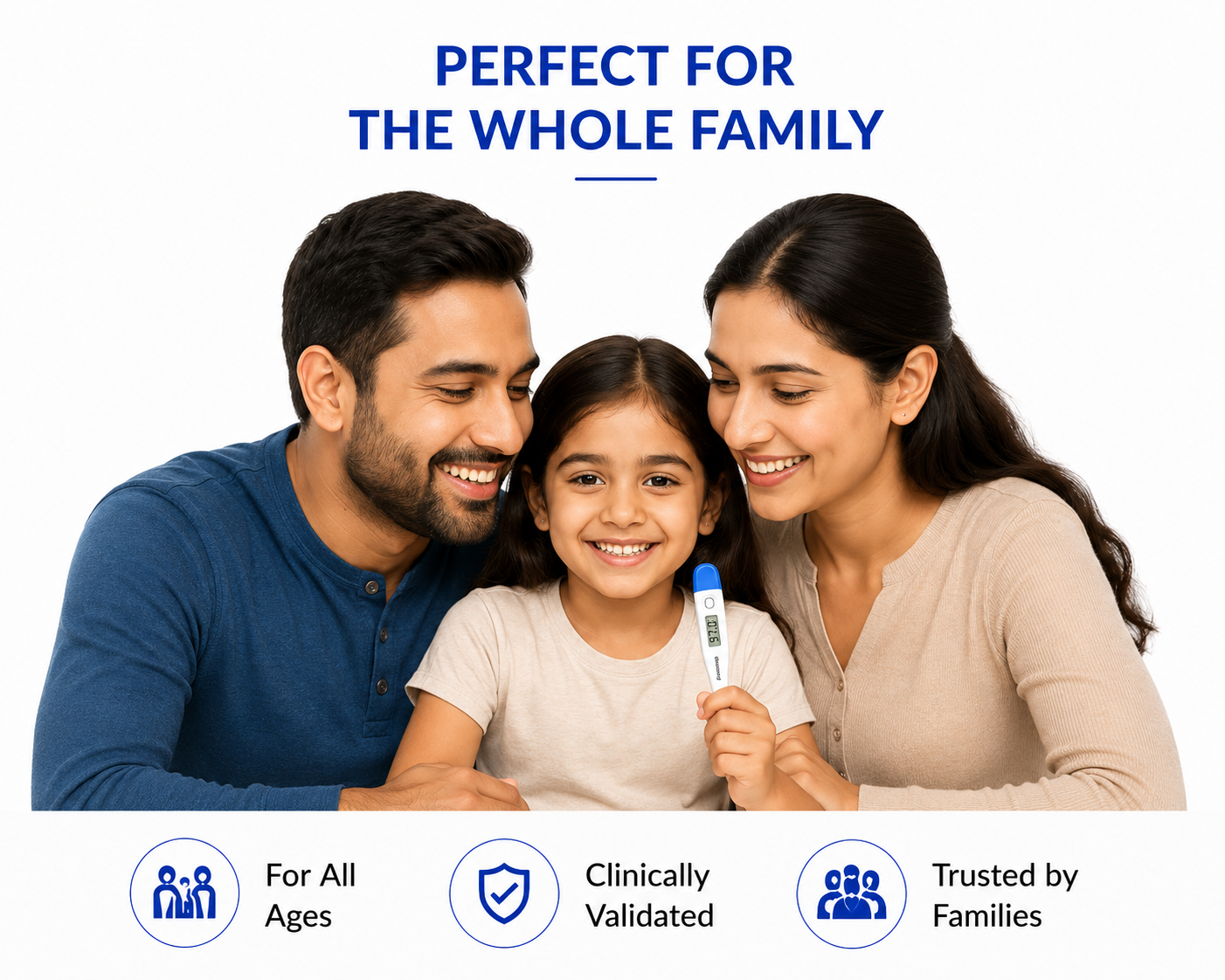 JOYMIST Digital Thermometer With Quick Measurement of Oral & Underarm Temperature in Celsius