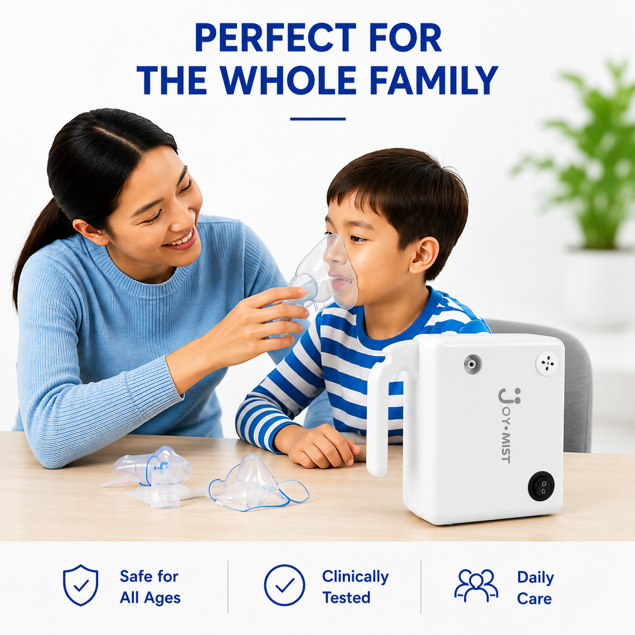 JOYMIST Mini Nebulizer Compressor Complete Kit Nebulizer with Child and Adult Masks